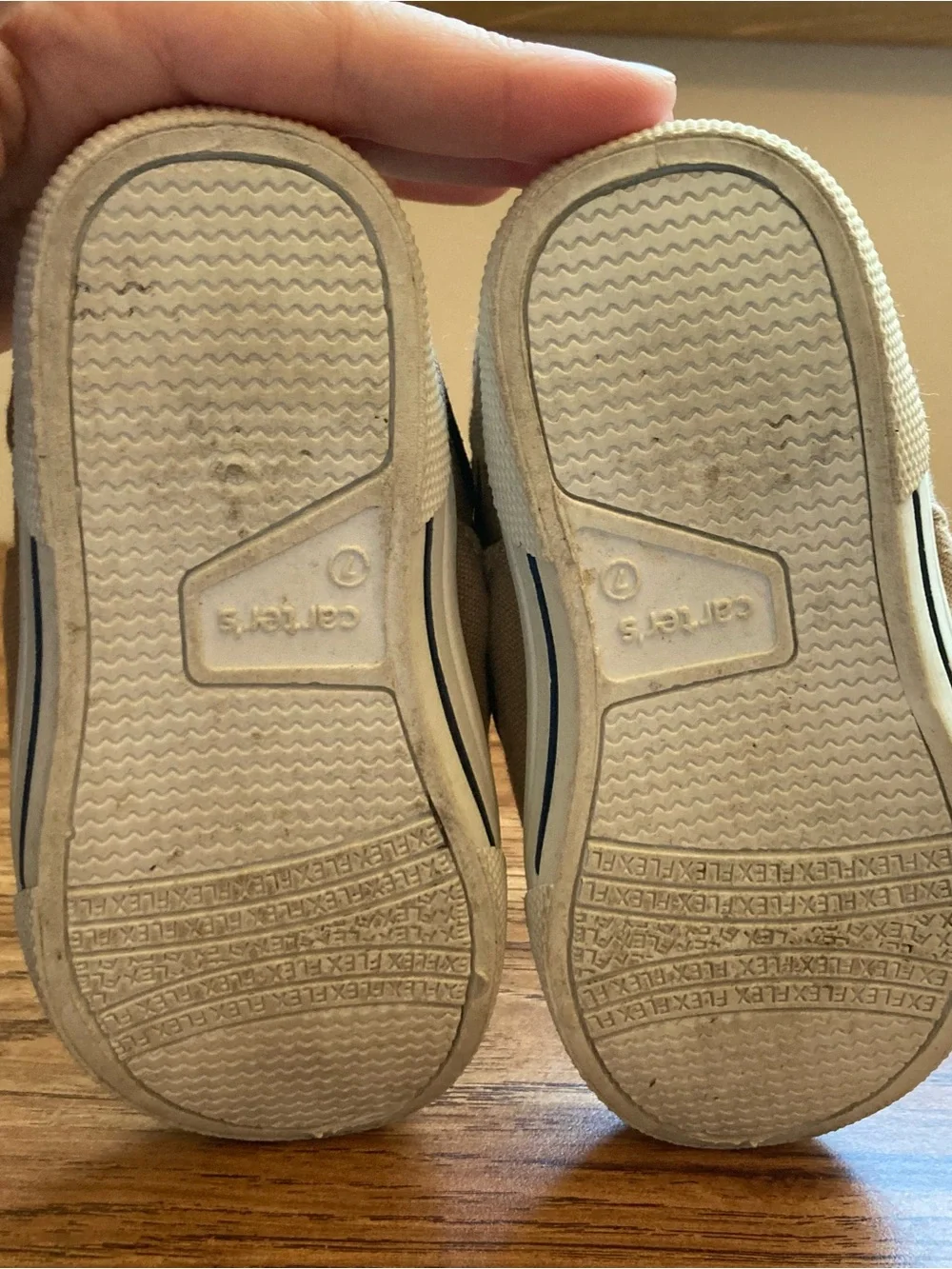 5/$15 Carter’s Tan & Navy Boat Shoes 7